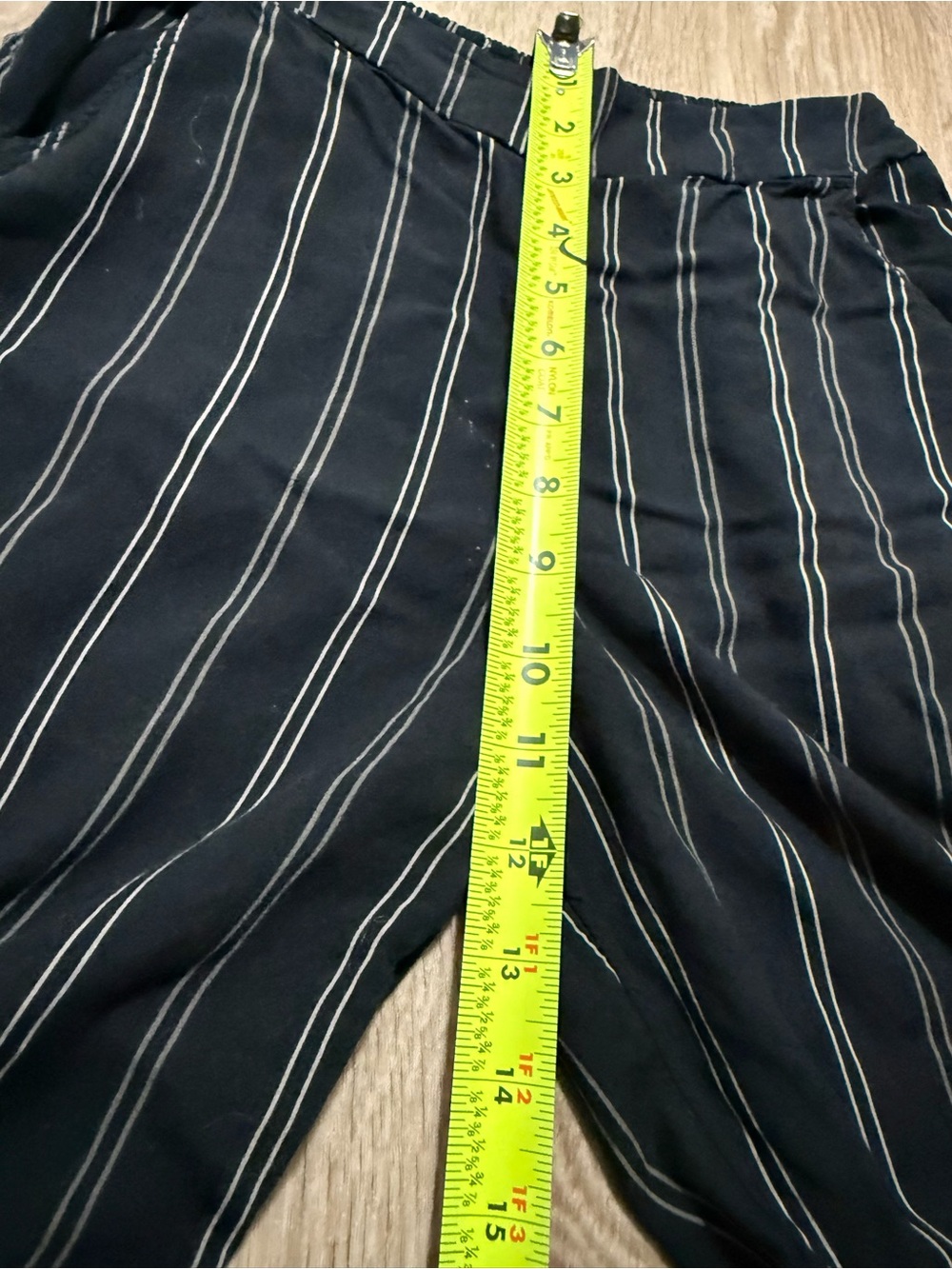 Billabong Black Rayon Pinstripe Pants Small - Picture 11 of 12
